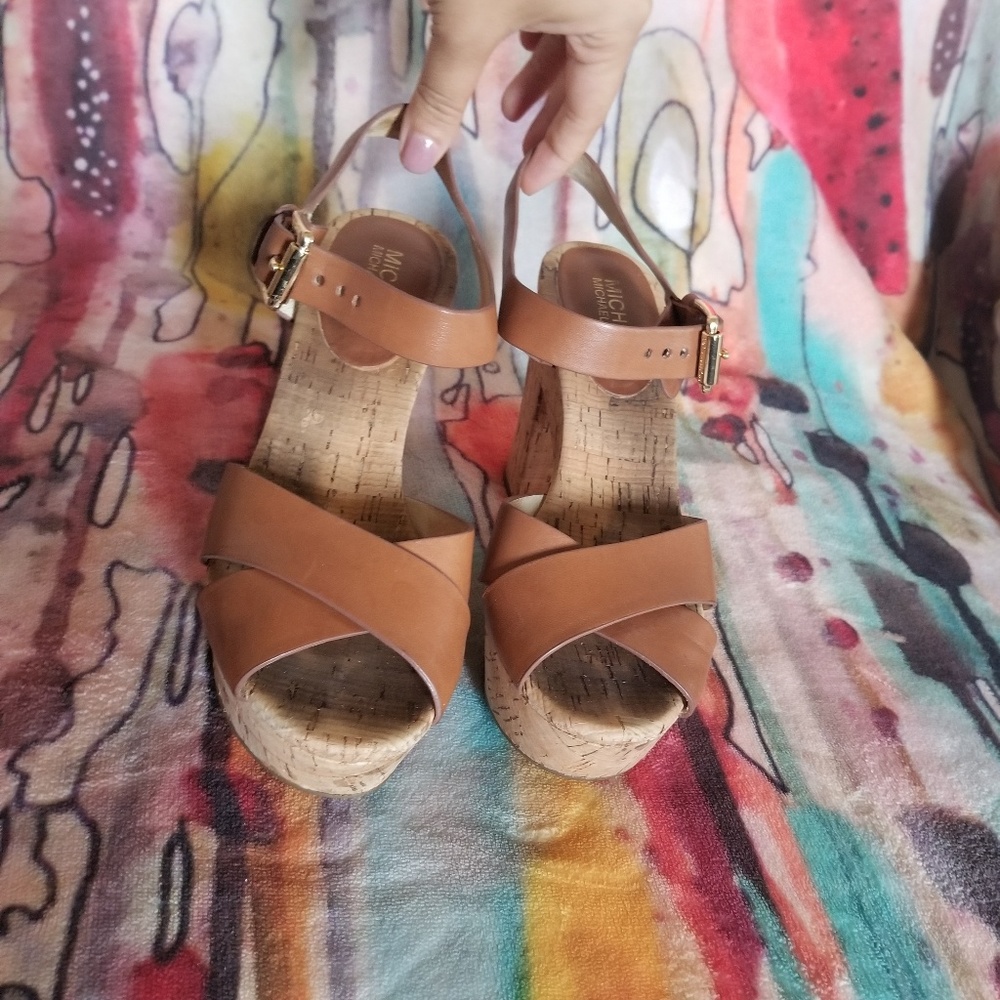 Micheal kors brown/cork summer sandals